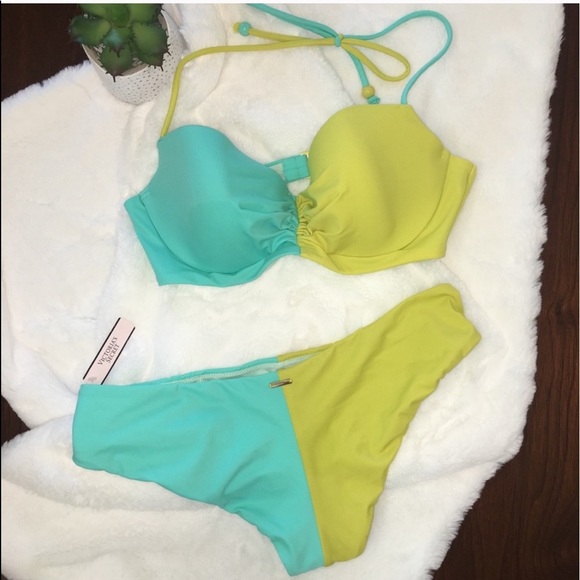 Victoria's Secret Swim Colorblock Bikini Set NWT - Picture 7 of 8